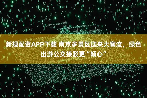 新规配资APP下载 南京多景区迎来大客流，绿色出游公交接驳更“畅心”